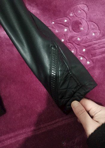 Siyah  Deri  Ceket - Görsel 3