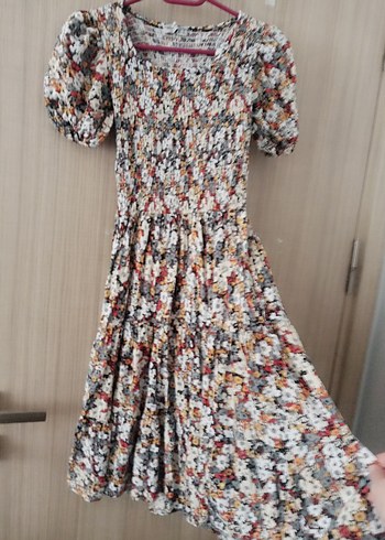 LC Waikiki Çiçek Desenli Midi Bohem Elbise