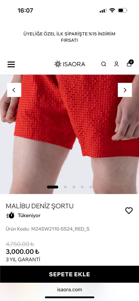 Malibu marka Renkli Erkek Deniz Şortu - Görsel 5