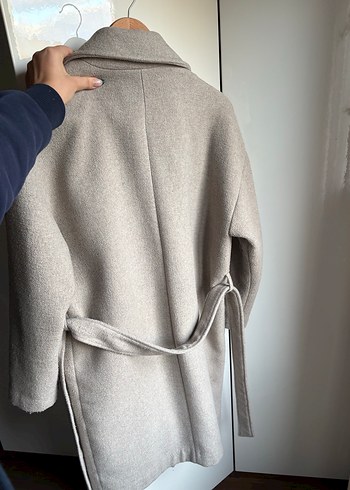 Bej Uzun Yünlü Kaban - Görsel 6