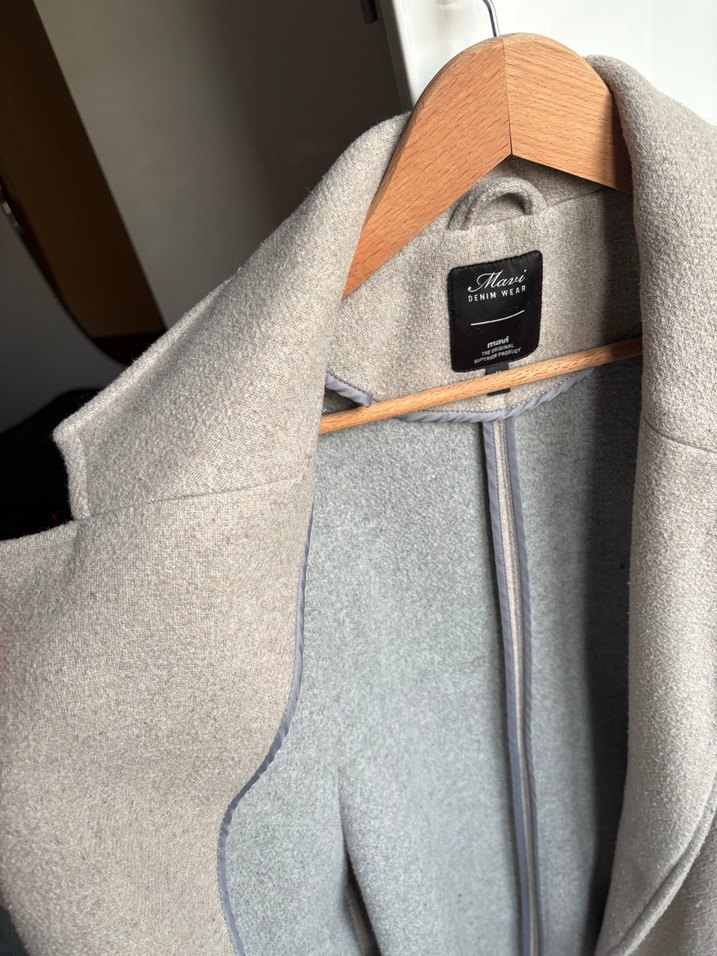 Bej Uzun Yünlü Kaban - Görsel 4