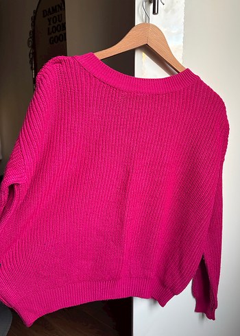 Pembe Triko Kadın Kazak - Görsel 4