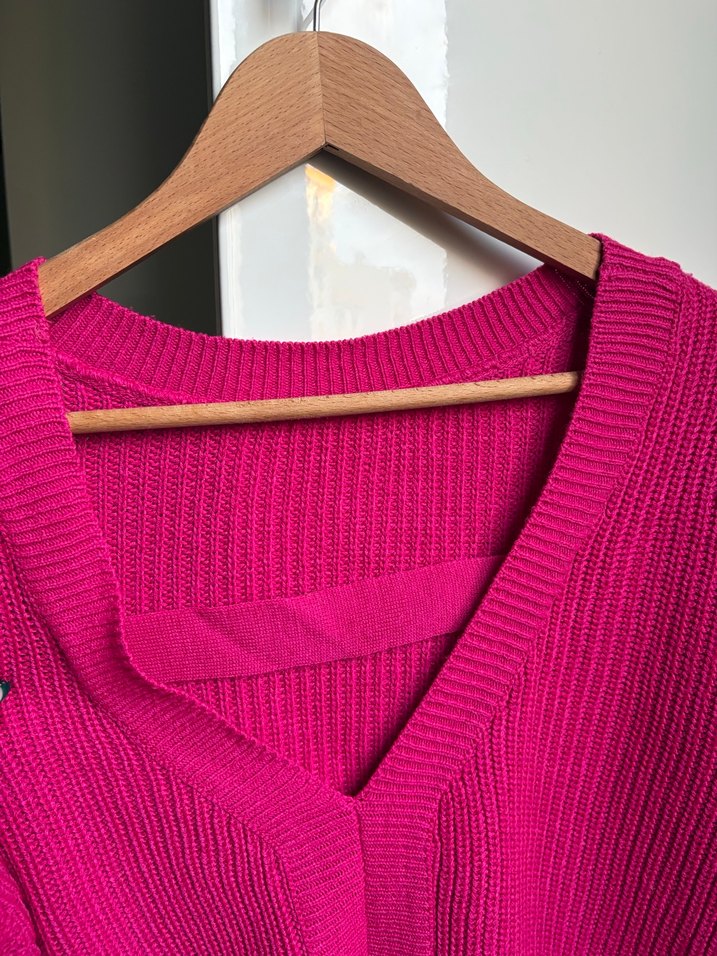 Pembe Triko Kadın Kazak - Görsel 5