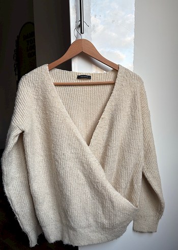 Bohem Stil V Yaka Örgü Kadın Hırka - Görsel 3