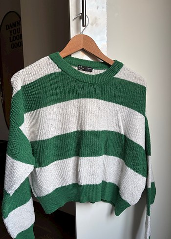 Defacto Yeşil Baskılı Örgü Kadın Kazak - Görsel 4