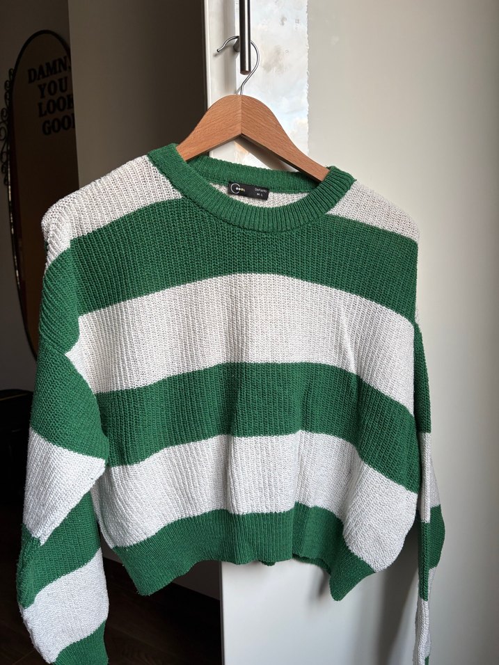 Defacto Yeşil Baskılı Örgü Kadın Kazak - Görsel 4