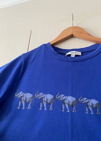 Twist Mavi Kısa Kollu Tişört - Görsel 3