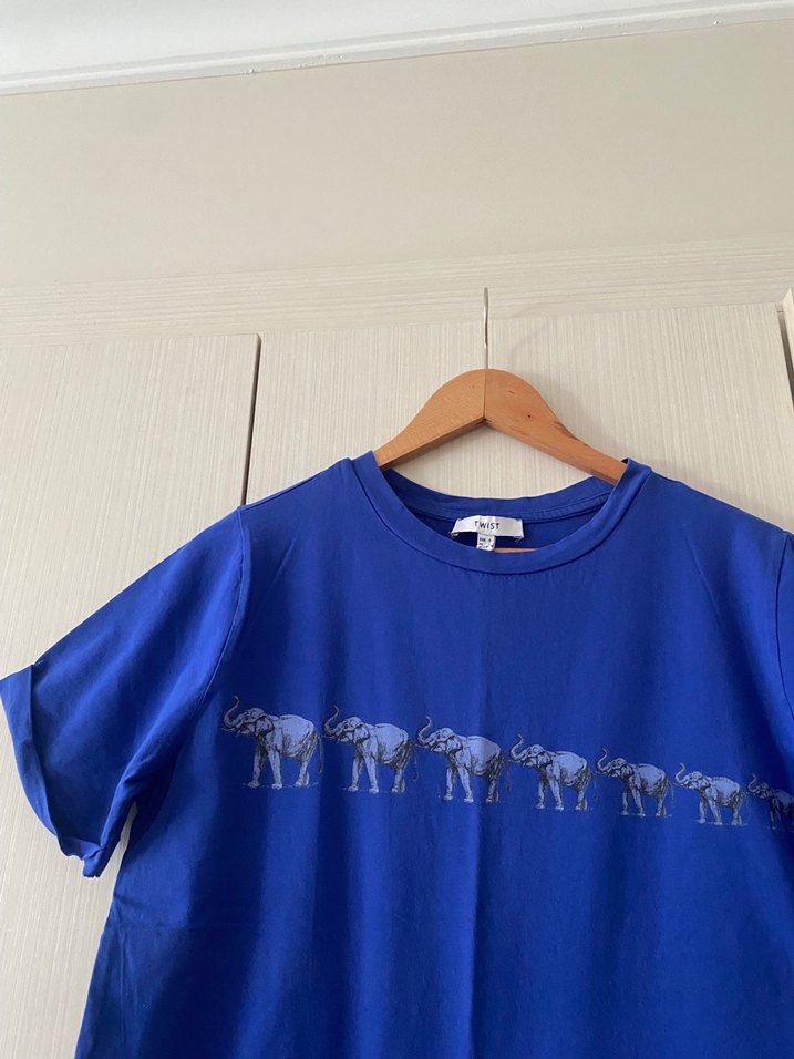 Twist Mavi Kısa Kollu Tişört - Görsel 4