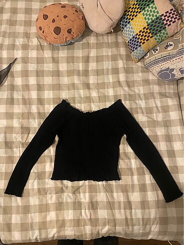 Siyah triko uzun kollu büstiyer - Görsel 5