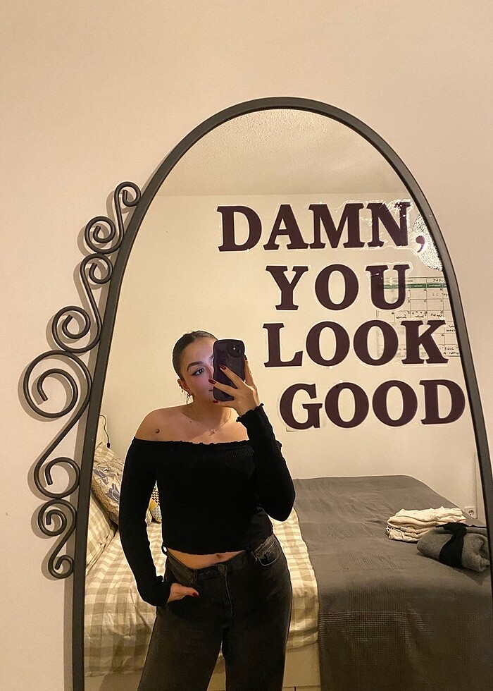 Siyah triko uzun kollu büstiyer - Görsel 4