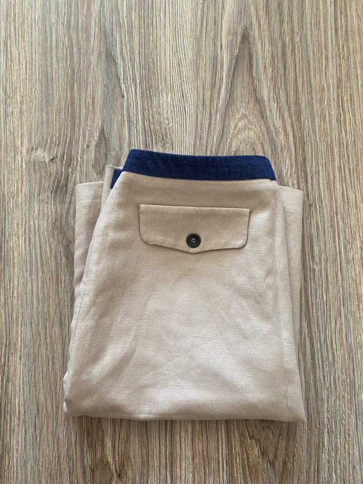 Düğmeli Keten Midi Kalem Etek - Görsel 3