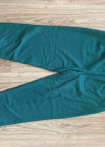 s Beden Yeşil Parlak Midi Kumaş Pantolon