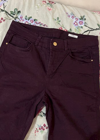 Defacto Bordo boru paça kumaş pantolon