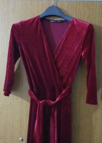 Bordo Uzun Kadın Sabahlık - Görsel 2