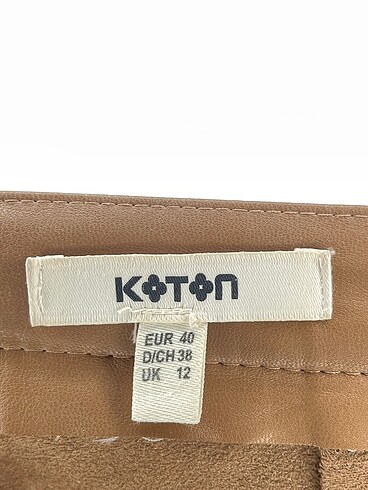 40 Beden kahverengi Renk Koton Mini Etek %70 İndirimli.