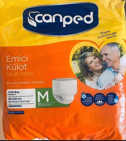 Canped Yetişkin M BEDEN Hasta Pedi / Kilot