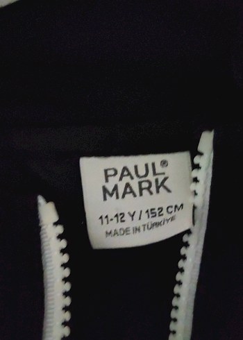 10 Yaş Beden çocuk Siyah Yarım Fermuarlı Sweatshirt