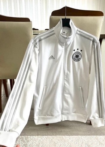 Adidas Beyaz Fermuarlı Erkek Sweatshirt - Görsel 2