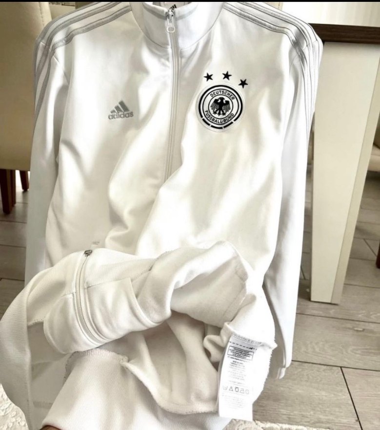 Adidas Beyaz Fermuarlı Erkek Sweatshirt - Görsel 3