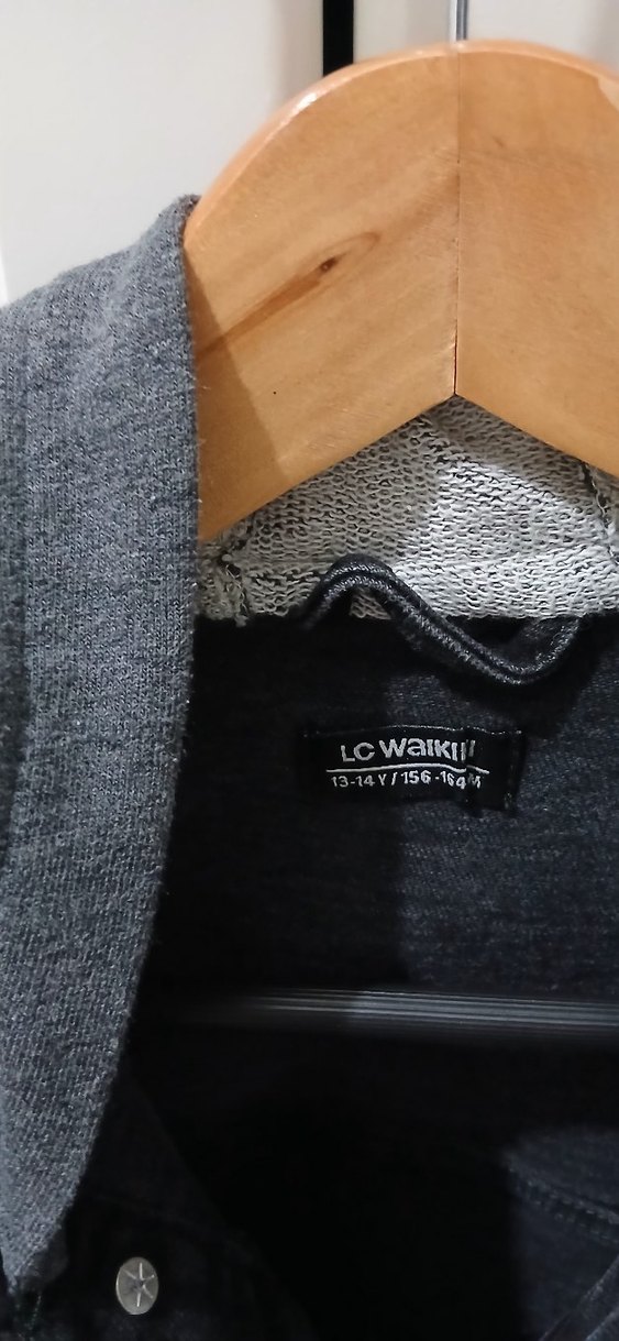 Gri Düğmeli Erkek Çocuk Ceket motu - Görsel 3