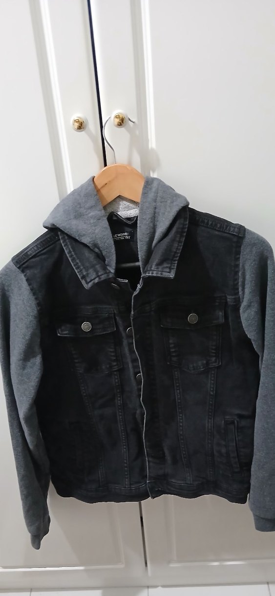 Gri Düğmeli Erkek Çocuk Ceket motu - Görsel 2