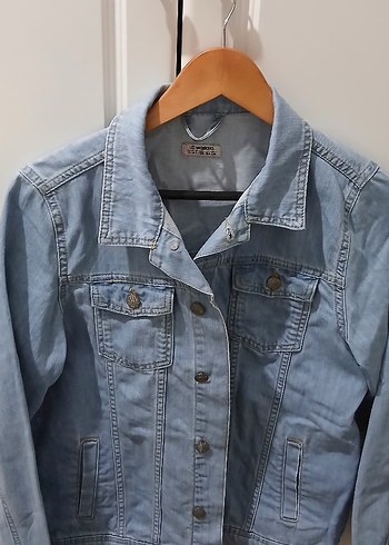 Düğmeli Erkek Çocuk Mavi  kot Ceket 13-14 yaş - Görsel 2