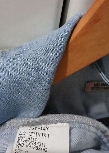 Düğmeli Erkek Çocuk Mavi  kot Ceket 13-14 yaş - Görsel 5