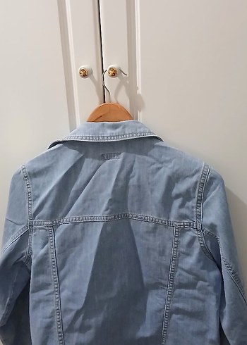 Düğmeli Erkek Çocuk Mavi  kot Ceket 13-14 yaş - Görsel 3