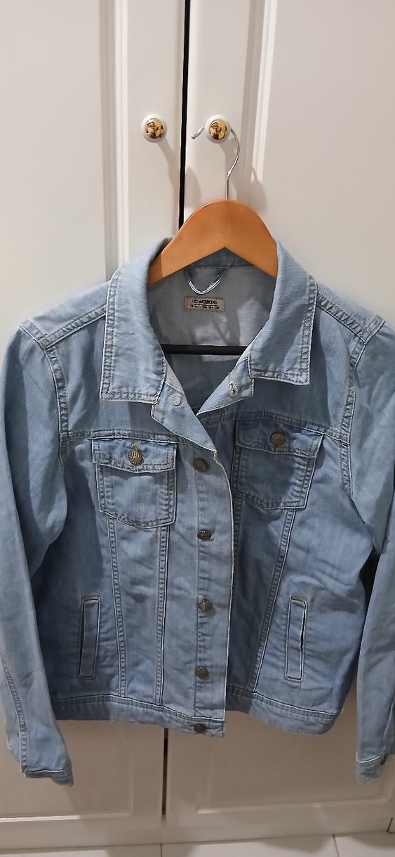 Düğmeli Erkek Çocuk Mavi  kot Ceket 13-14 yaş - Görsel 2