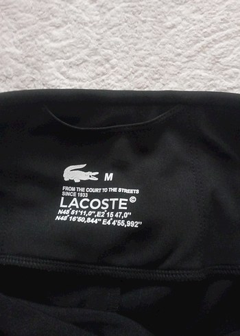 s Beden siyah Renk lacoste Kadın Spor Tayt, Orta Boy, Elastik Bel