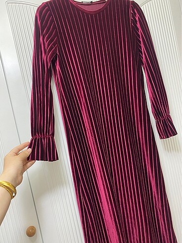 38 Beden bordo Renk Elbise