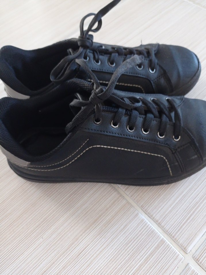 Siyah Bağcıklı Kiz çocuk Spor Ayakkabı - Görsel 2