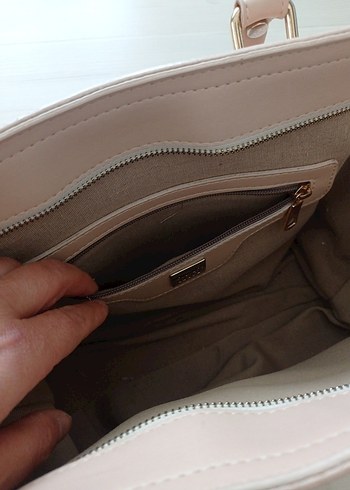 Bej Deri Minimalist Kadın Çanta - Görsel 7