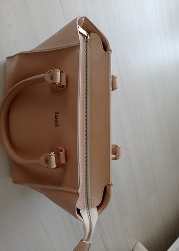 Bej Deri Minimalist Kadın Çanta - Görsel 8