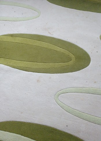 Çağdaş Stil Yeşil Desenli Halı 231 cm en 158 cm - Görsel 4