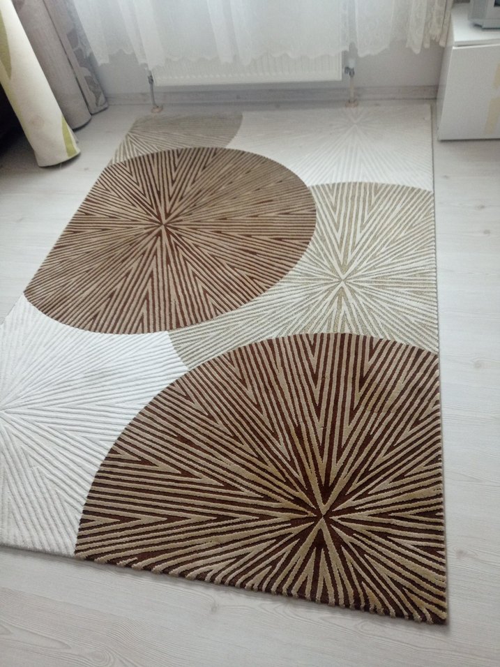 Soyut Desenli Kahverengii Halı - Görsel 5