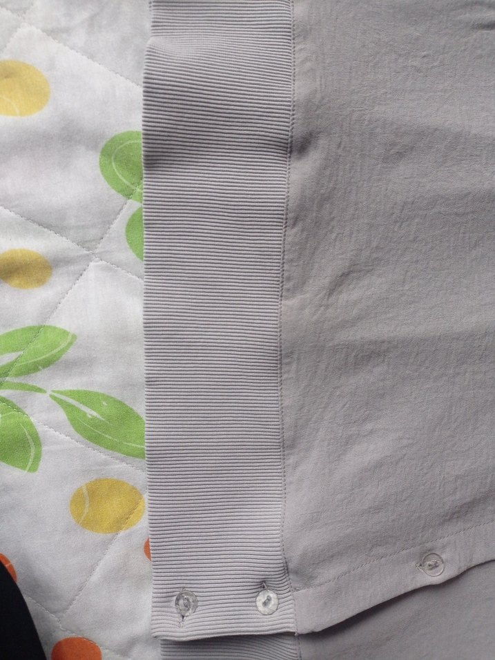 Gri Uzun Kollu Düğmeli Tunik 52 beden - Görsel 4