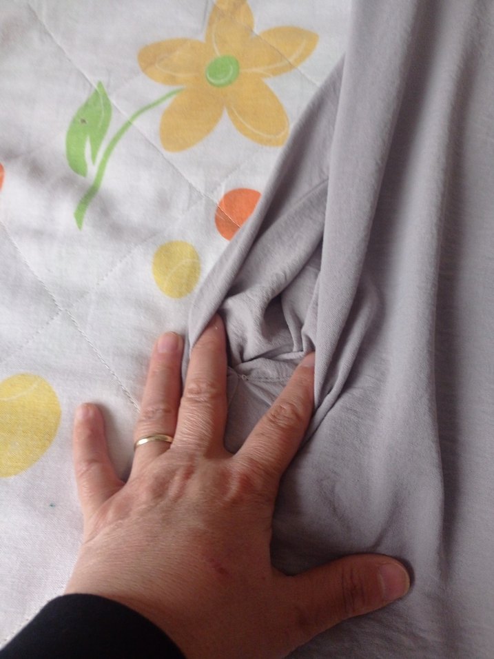 Gri Uzun Kollu Düğmeli Tunik 52 beden - Görsel 3