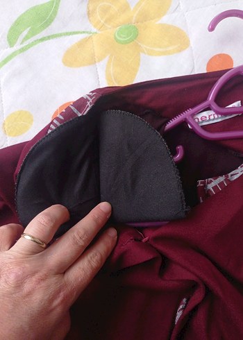 Bordo Düğmeli Uzun penye tunik - Görsel 5