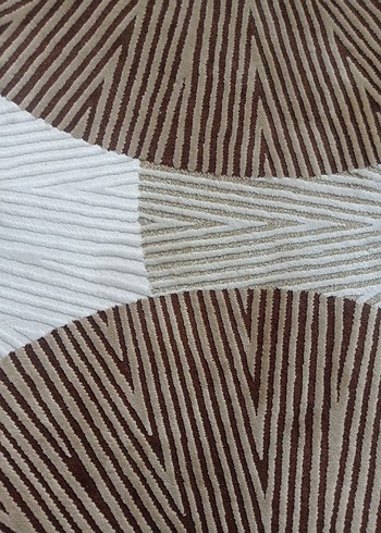 Açık Kahverengi Soyut Desenli Modern Halı - Görsel 9