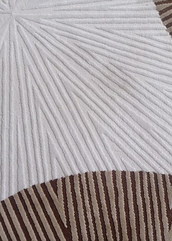 Açık Kahverengi Soyut Desenli Modern Halı - Görsel 10