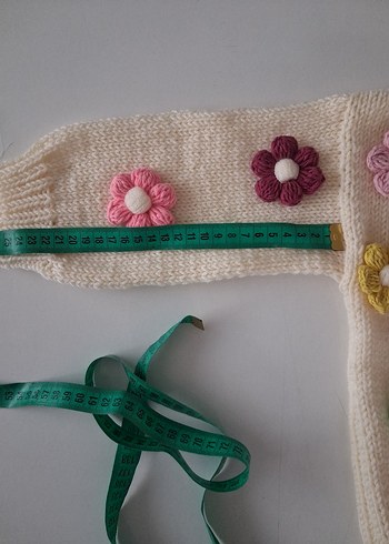 Çiçek İşlemeli Bohem Kız Hırka crop çiçekli hırka el emeği - Görsel 9