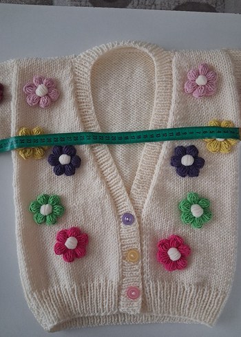 Çiçek İşlemeli Bohem Kız Hırka crop çiçekli hırka el emeği - Görsel 7