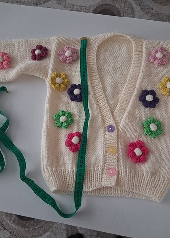 Çiçek İşlemeli Bohem Kız Hırka crop çiçekli hırka el emeği - Görsel 8