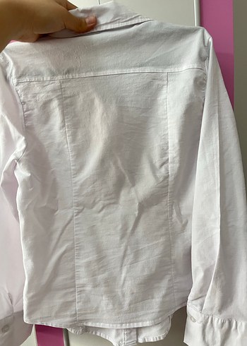 Beyaz Pamuklu Kadın Gömlek - Görsel 3