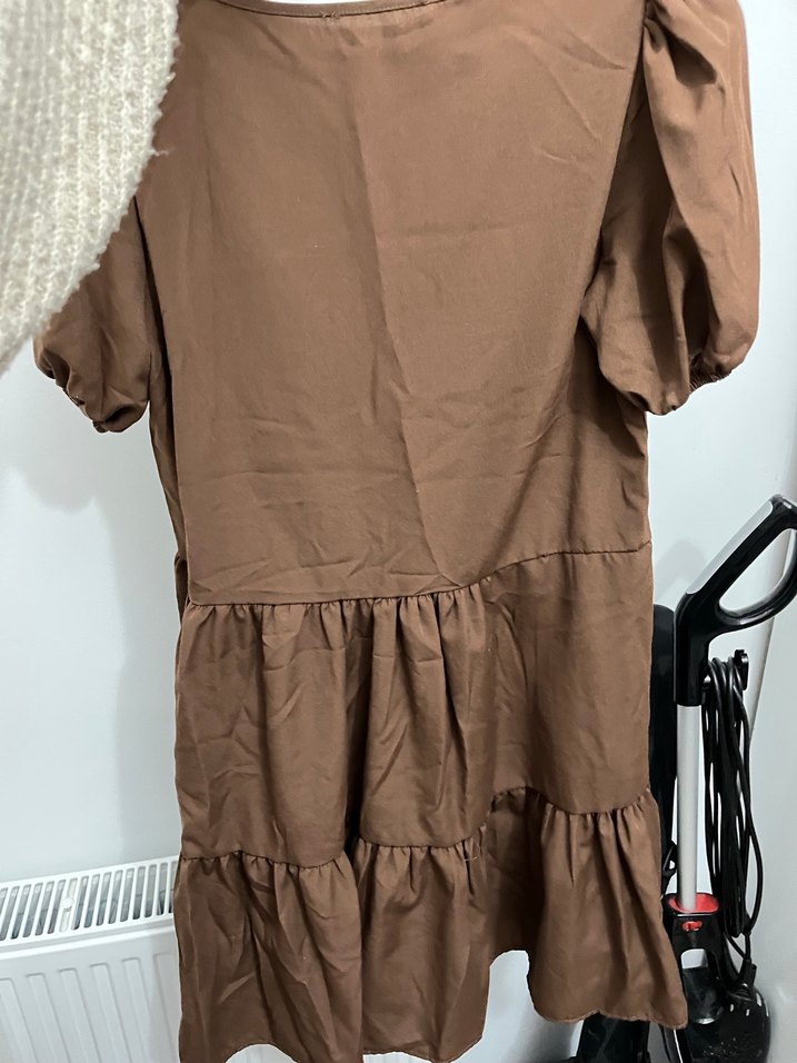 Kahverengi Midi Kadın Elbise - Görsel 2