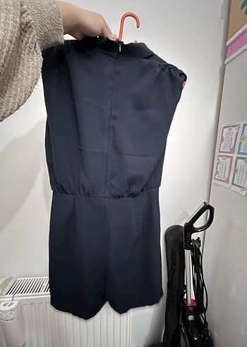 Düğmeli Lacivert Kadın Tulum - Görsel 2