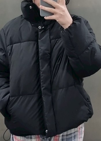 Siyah Kadın Kışlık Midi Mont - Görsel 2