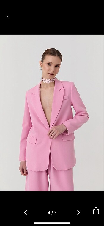 42 Beden pembe Renk Blazer Ceket
