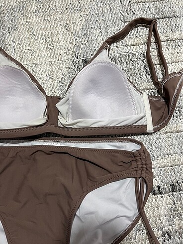 l Beden kahverengi Renk Bikini takımı